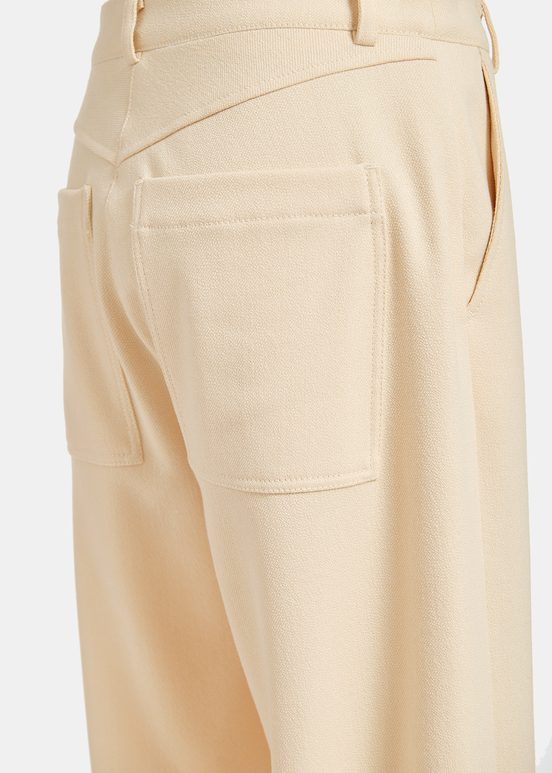 Ecru straight-leg pants