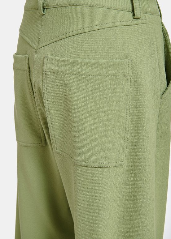 Light khaki straight-leg pants