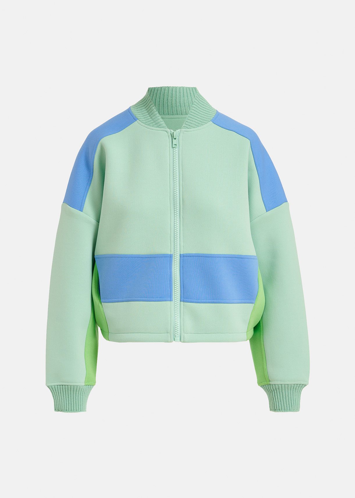 Mint green, blue and green track jacket