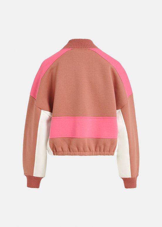 Veste de jogging vieux rose, rose et blanc cassé