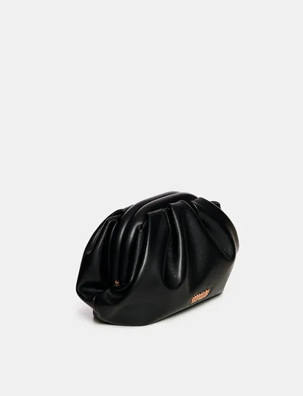 Black leather pouch