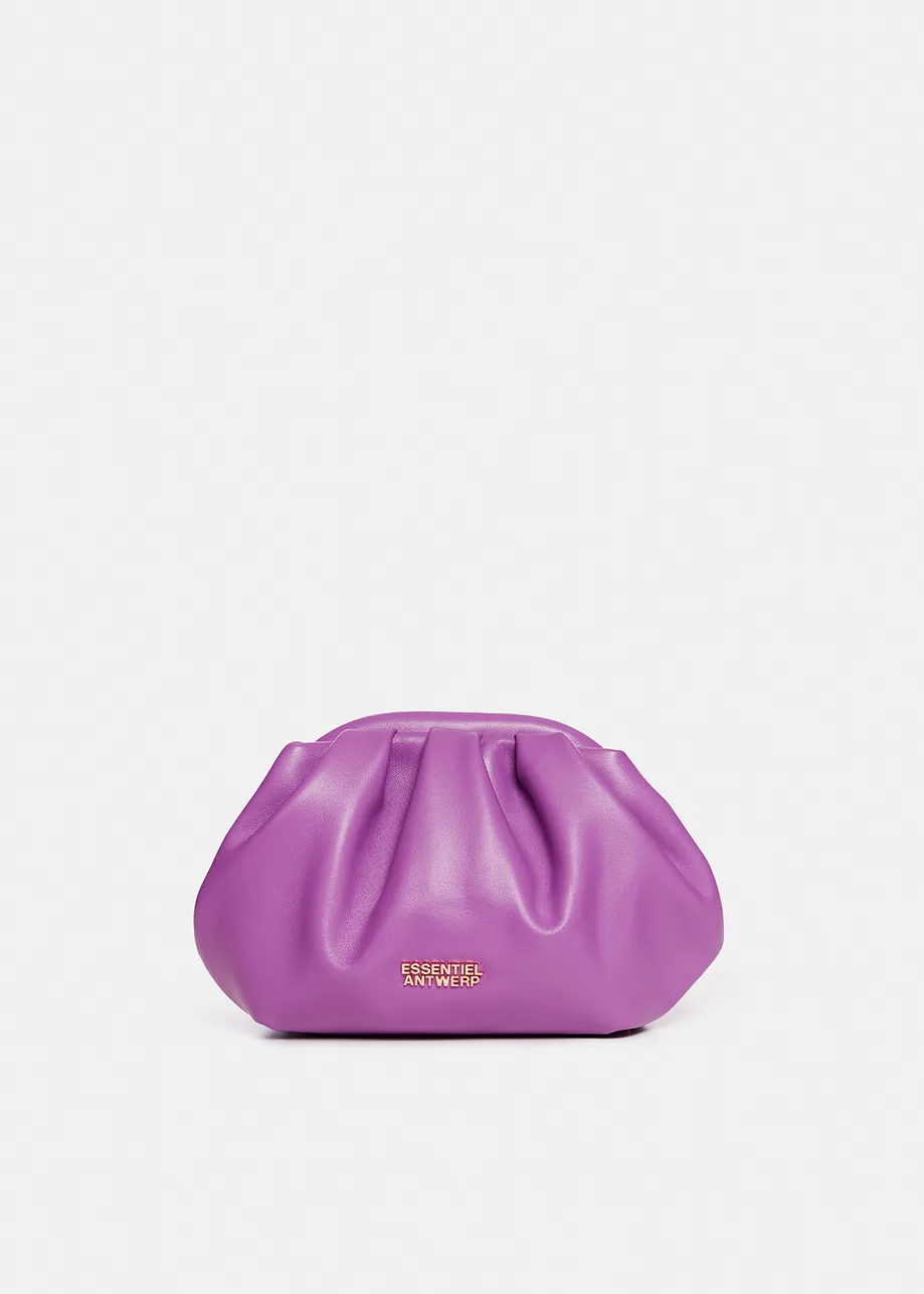 Purple leather pouch