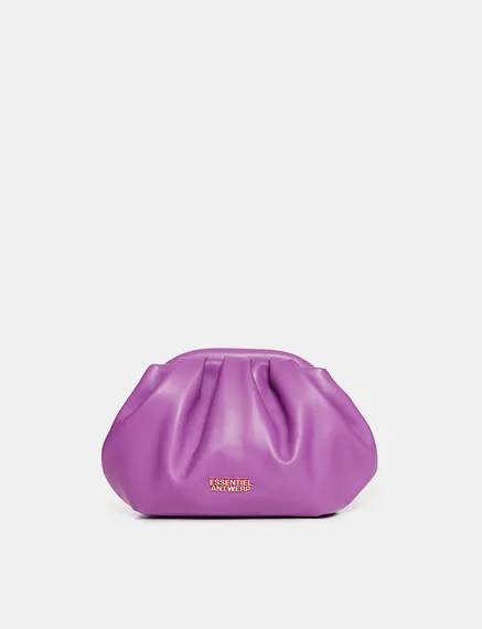 Pochette en cuir violette