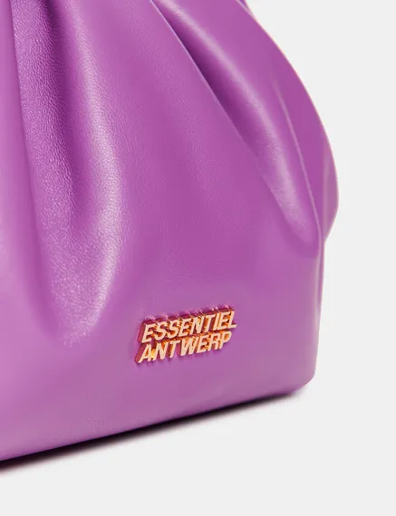 Purple leather pouch