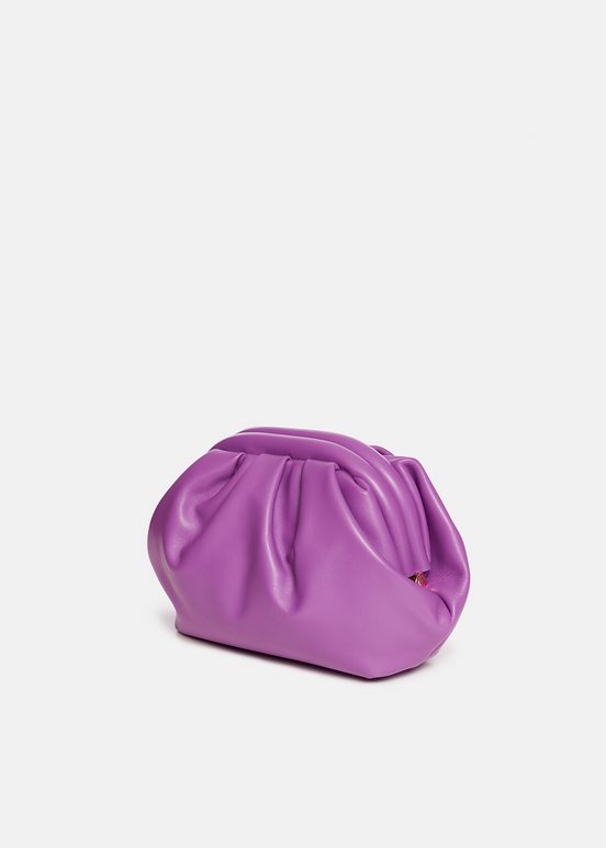 Purple leather pouch