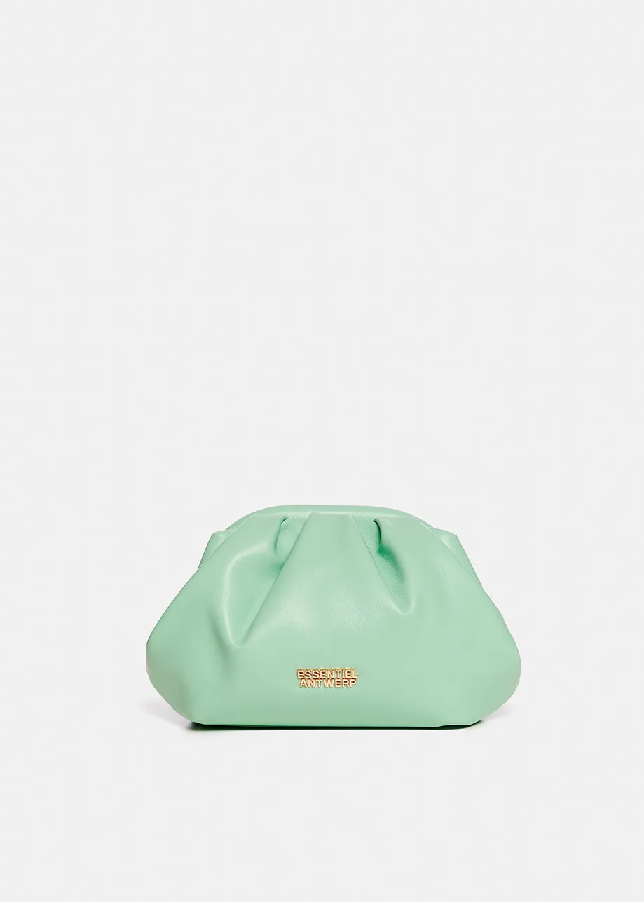 Mint green leather pouch