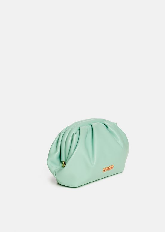 Mint green leather pouch