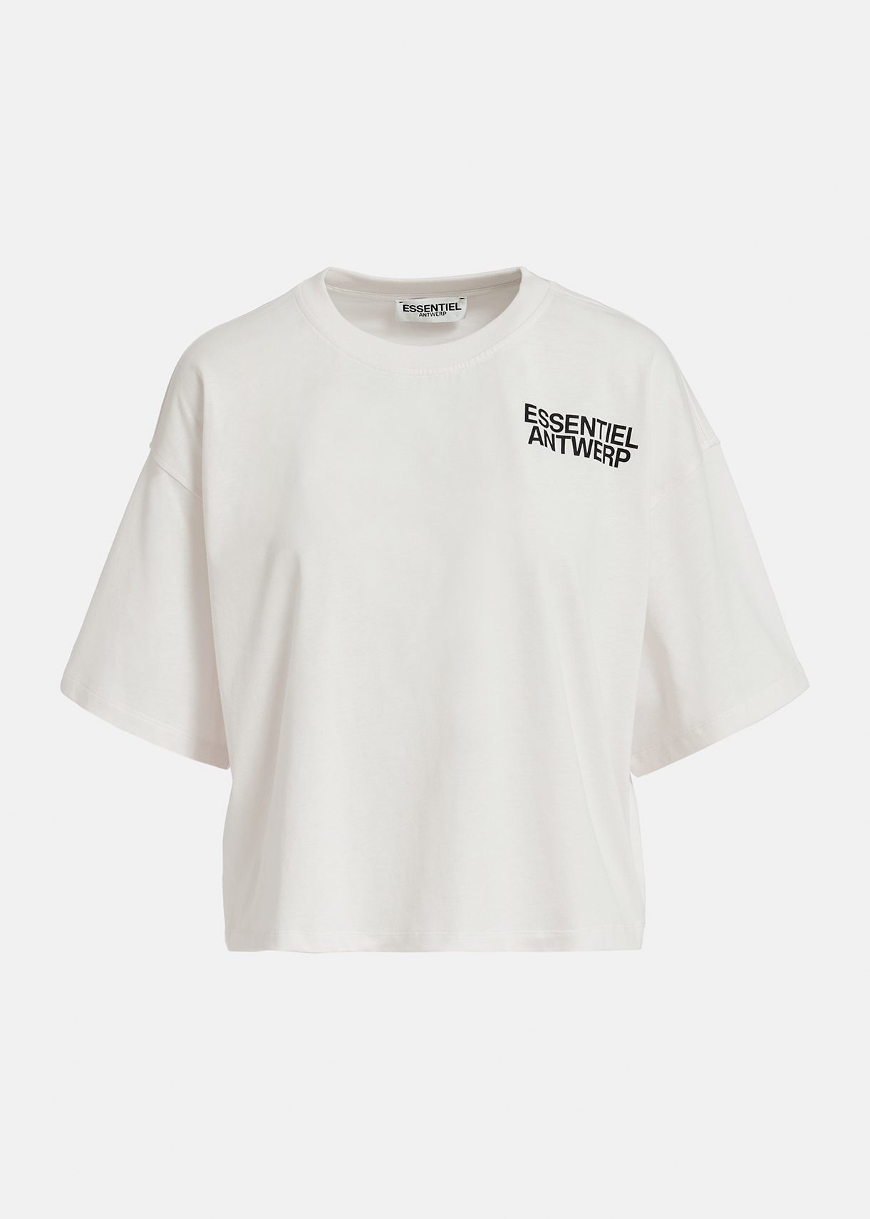 Off-white organic cotton T-shirt with logo