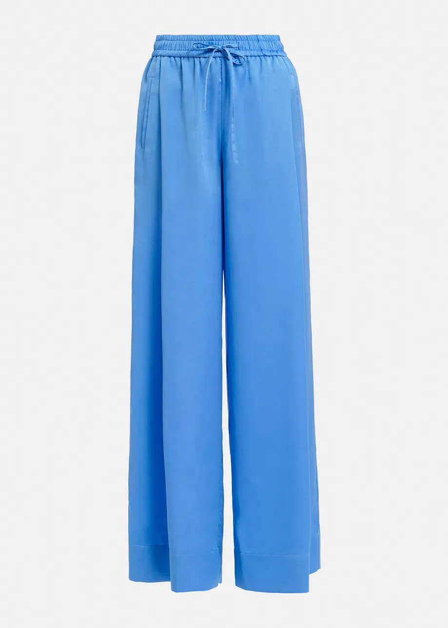 Blue wide-leg pants