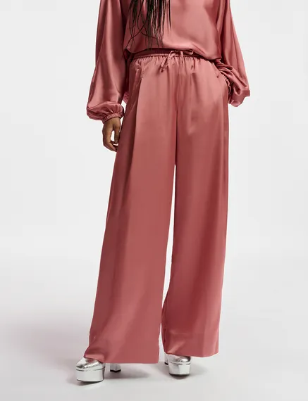 Vintage pink wide-leg pants