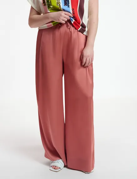 Vintage pink wide-leg pants