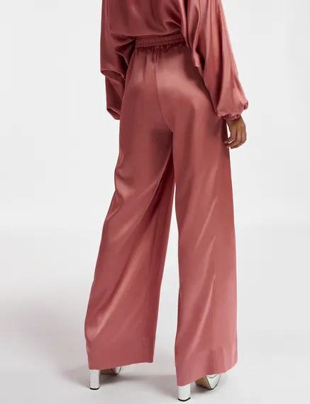 Vintage pink wide-leg pants