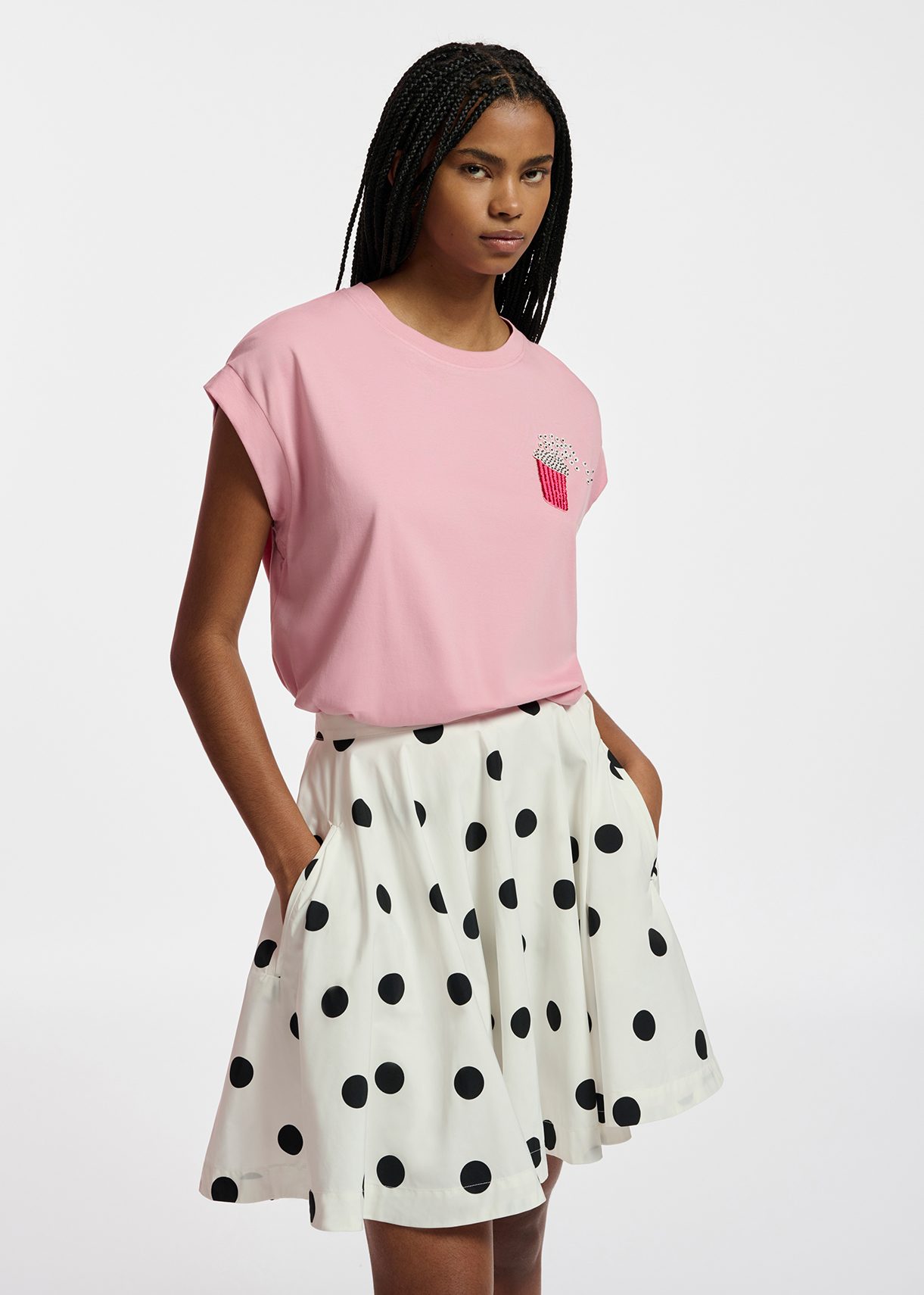 Pink polka store dot t shirt