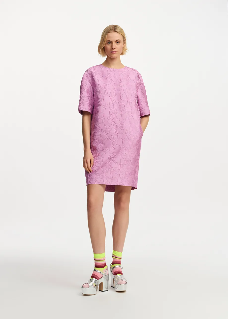 Lilac oversized mini dress