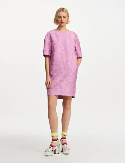 Mini-robe oversize lilas