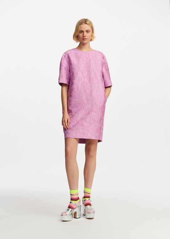 Lila oversized mini-jurk