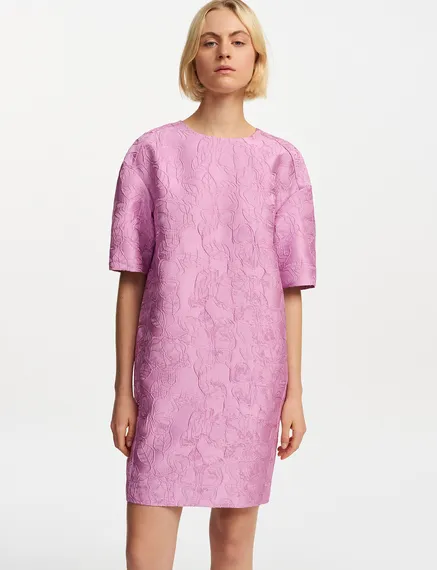 Mini-robe oversize lilas