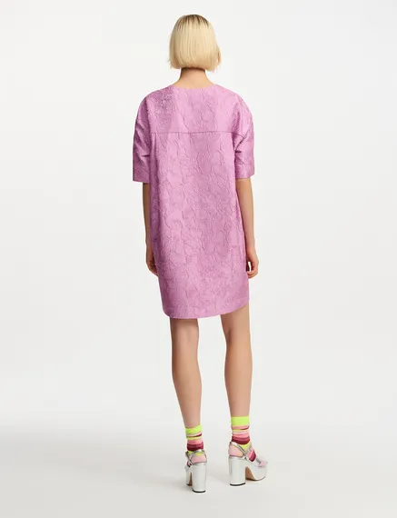 Mini-robe oversize lilas