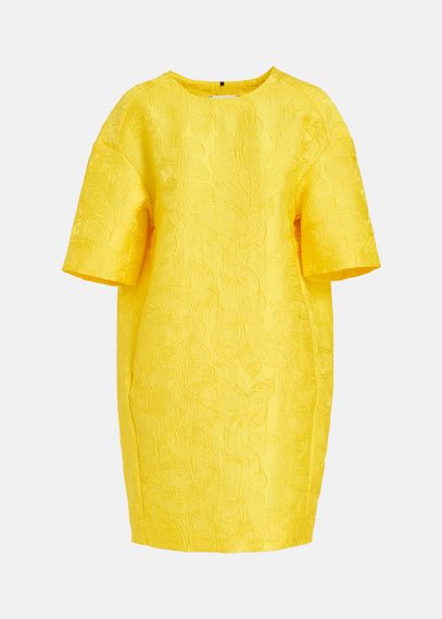 Yellow oversized mini dress