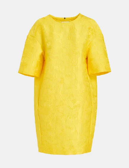 Mini-robe oversize jaune