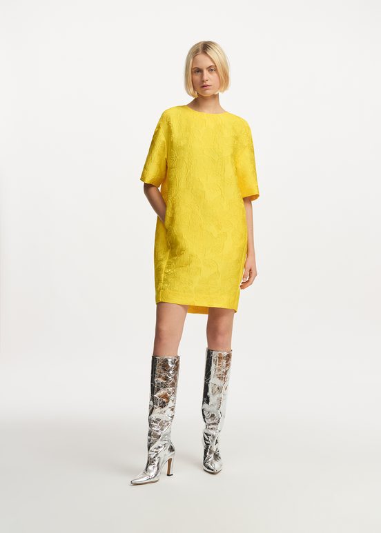 Mini-robe oversize jaune