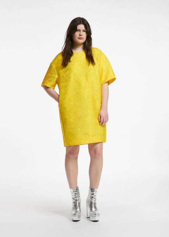 Gele oversized mini-jurk