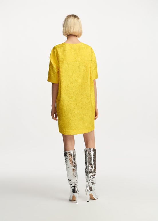 Mini-robe oversize jaune