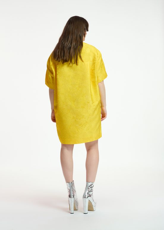 Gele oversized mini-jurk