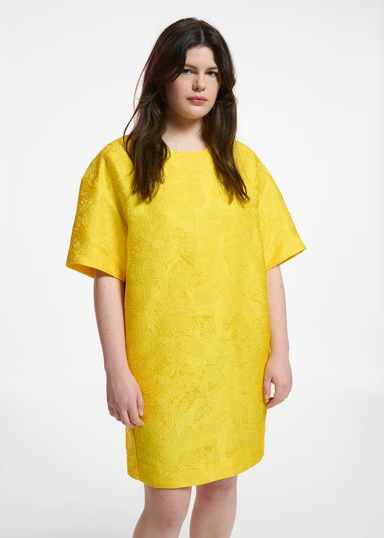 Yellow oversized mini dress