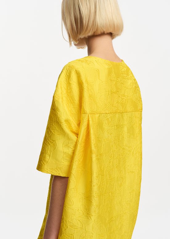 Mini-robe oversize jaune