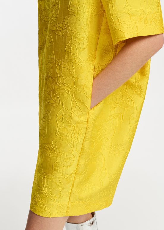 Mini-robe oversize jaune