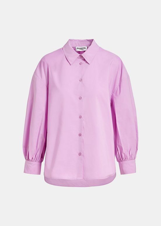 Lilac puffed-sleeves shirt