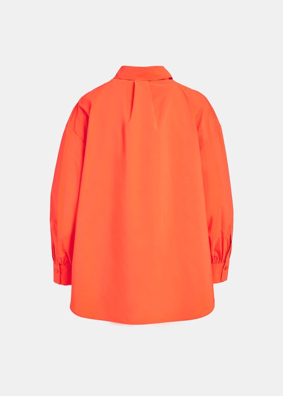 Orange puffed-sleeves shirt