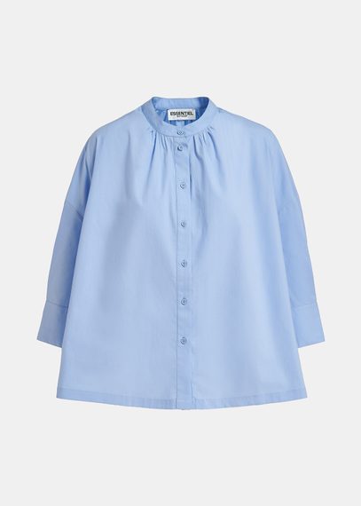 Blue oversized cotton shirt