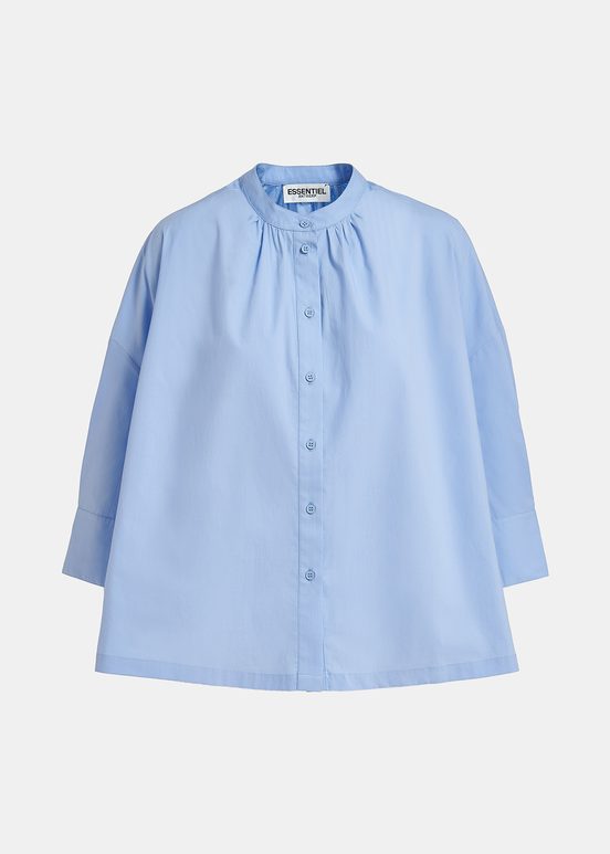 Blue oversized cotton shirt