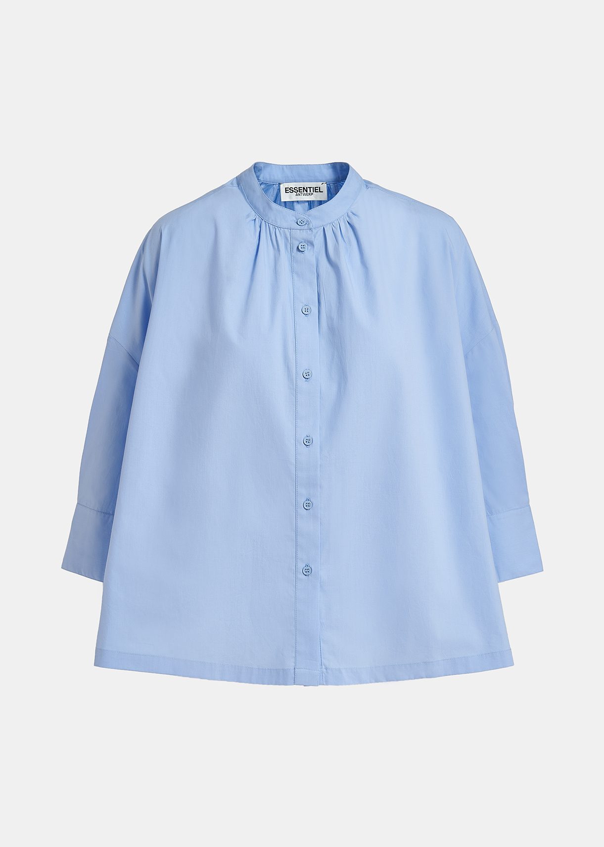 Blue oversized cotton shirt