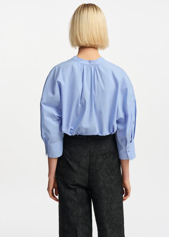 Blue oversized cotton shirt