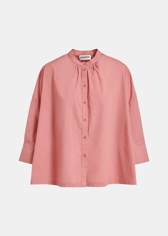 Chemisier oversize en coton vieux rose