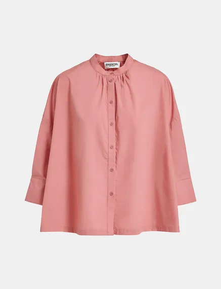 Vintage pink oversized cotton shirt