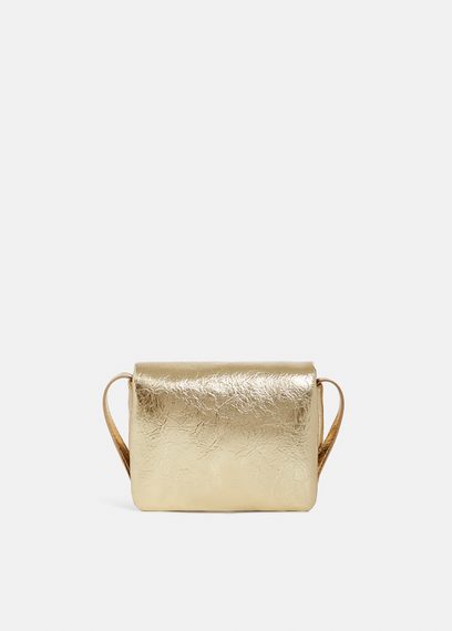 Gold metallic shoulder bag