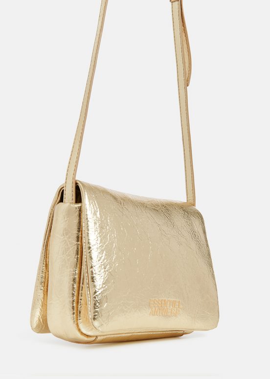 Gold metallic shoulder bag