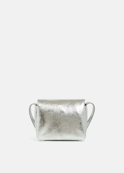 Silver metallic shoulder bag