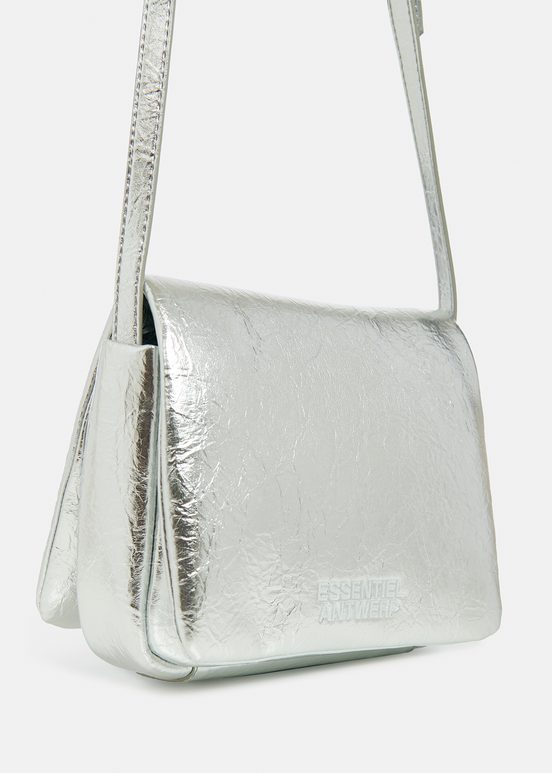 Silver metallic shoulder bag