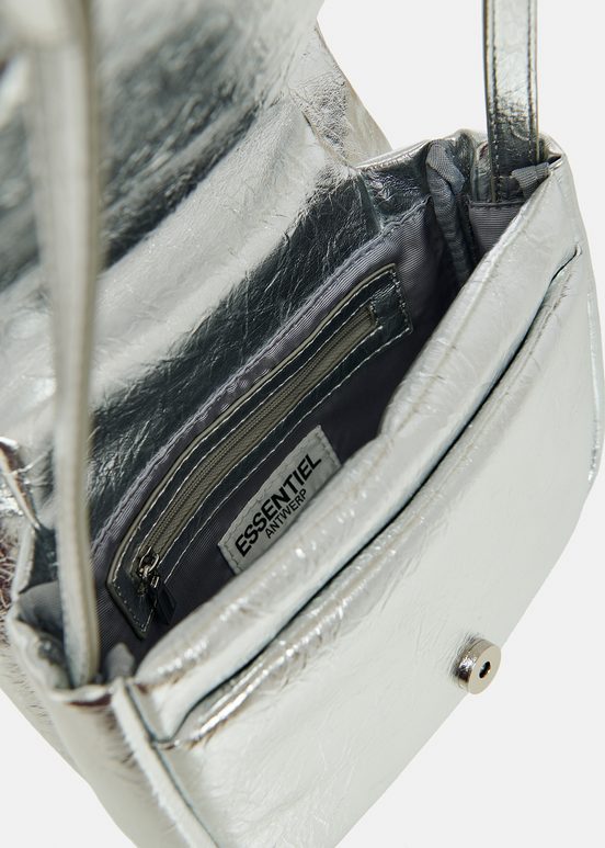 Silver metallic shoulder bag