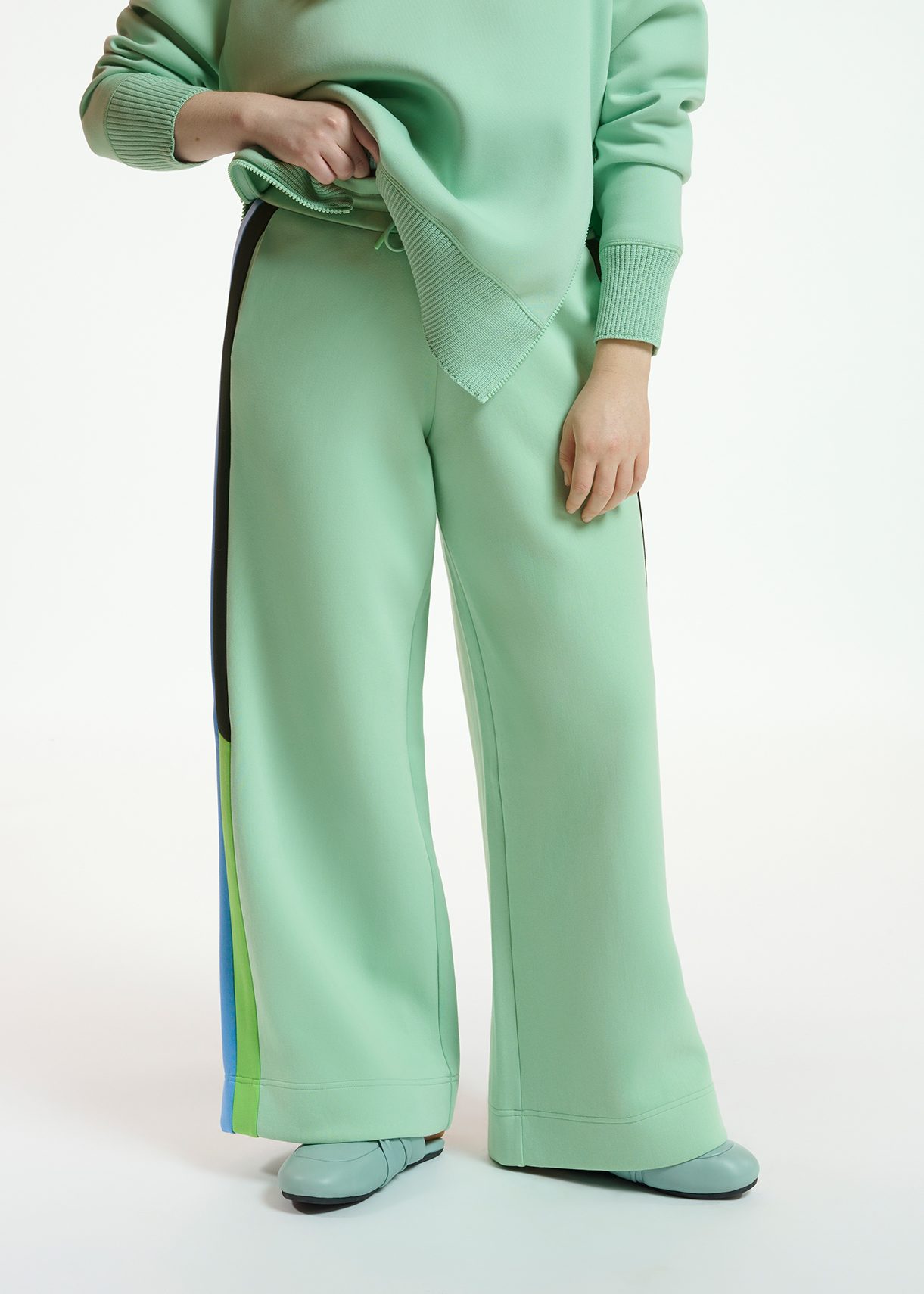 Black and best sale green track pants