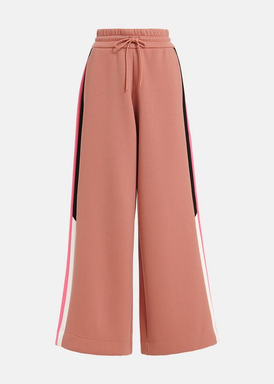 Pantalon de jogging vieux rose à rayures noires et rose