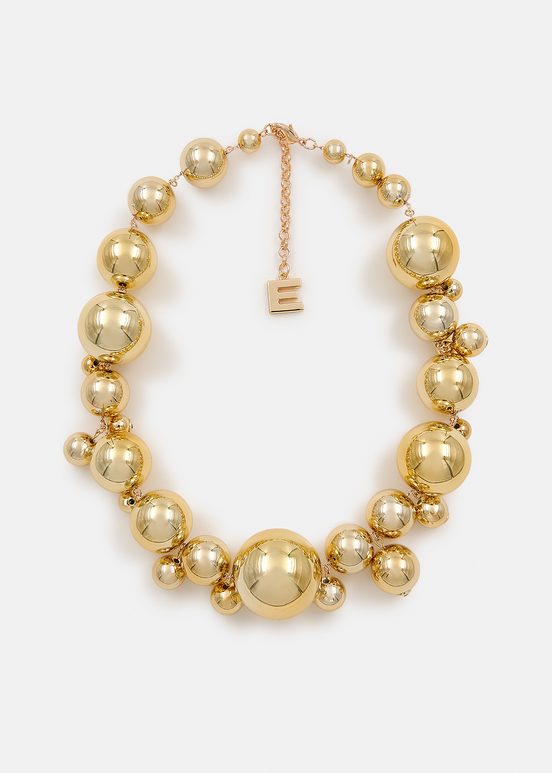 Gold-tone sphere necklace