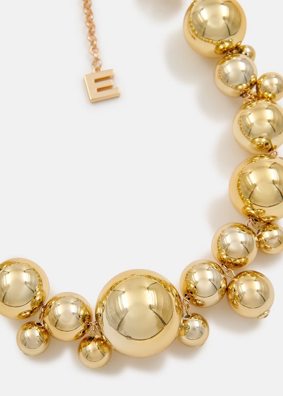 Gold-tone sphere necklace