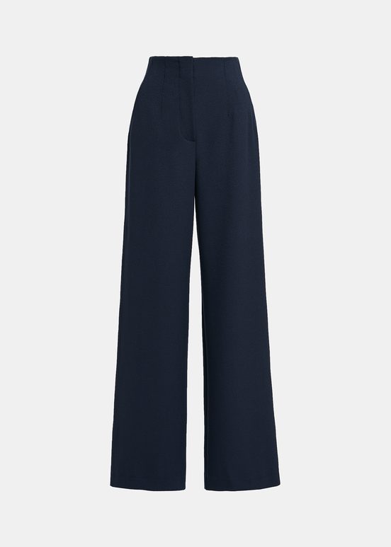 Navy blue straight-leg pants