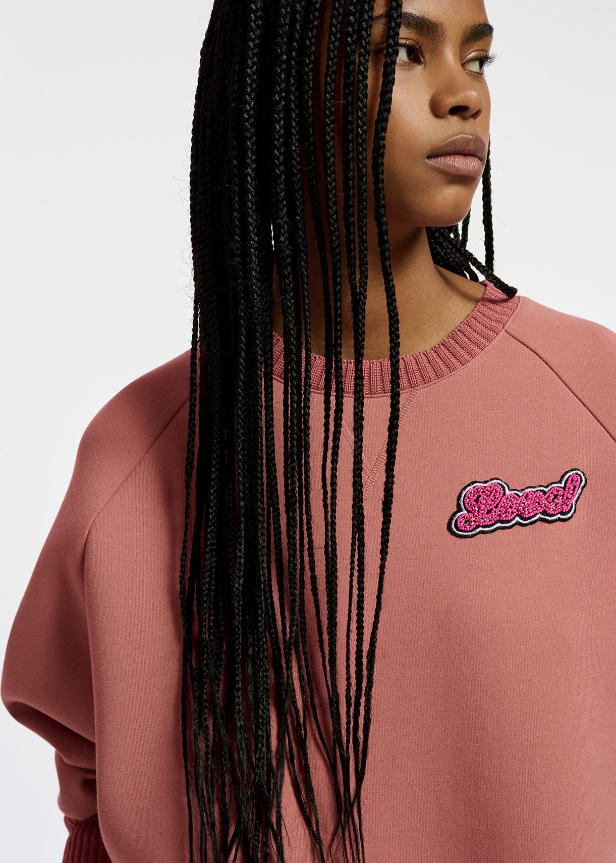 Pink and hotsell black sweatshirt